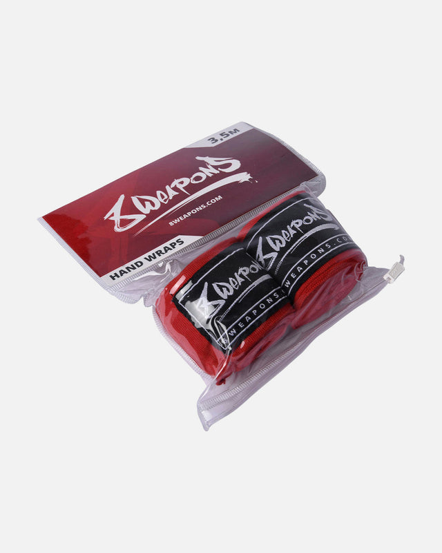 8 WEAPONS Bandages Hand Wraps, semi-elastic, - Rood