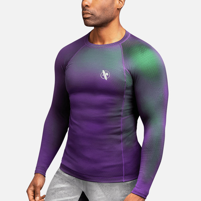 Hayabusa Rashguard Fusion Long Sleeves – Purple/Green