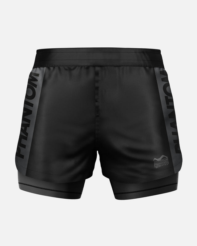 Phantom Athletics Kompressionsshorts Fusion 2in1 Apex – Schwarz/Grau