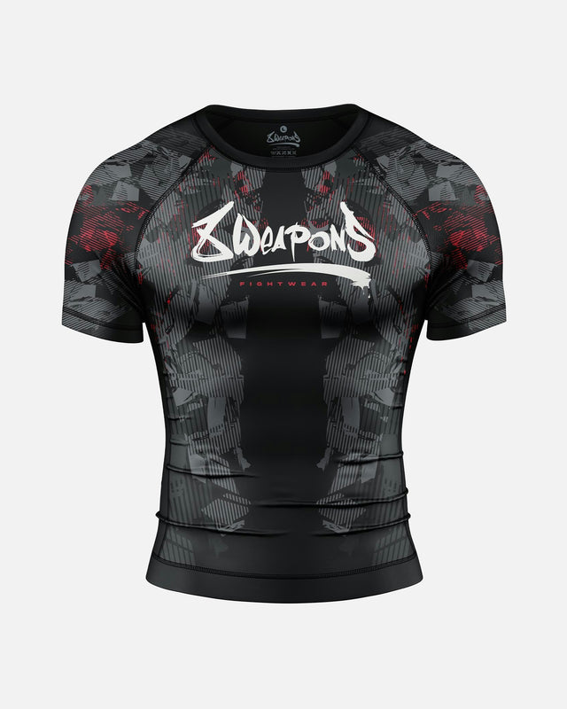 8 WEAPONS Rashguard Hit 2.0 - Zwart/Rood