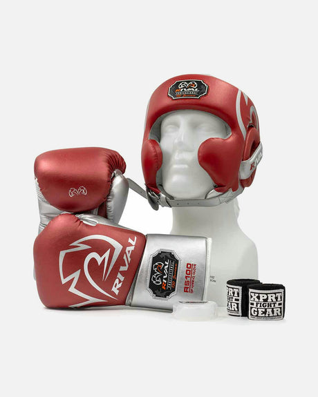Rival Bokshandschoenen Professional RS100 - Rood/Zilver