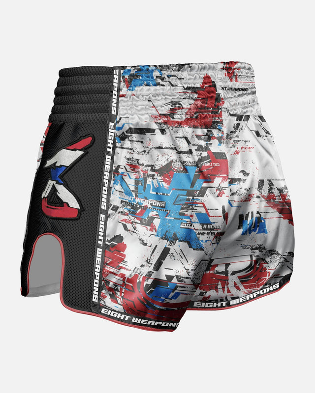 8 WEAPONS Muay-Thai-Shorts Cut Like A Blade 2.0 – Weiß
