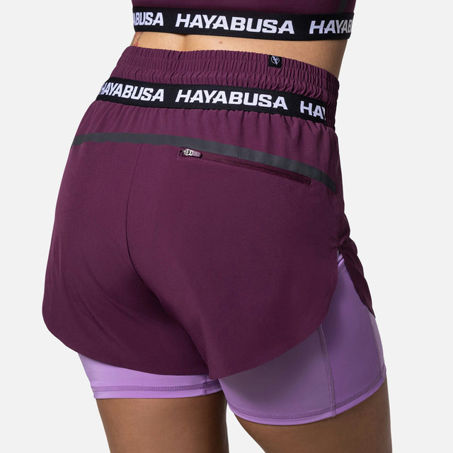 Pantaloncini da allenamento Hayabusa da donna – Vino