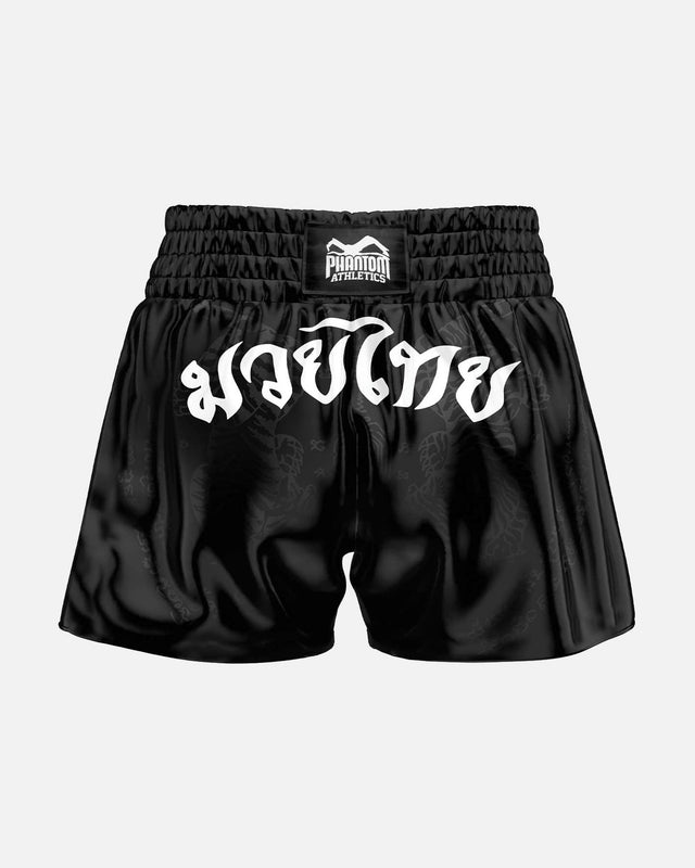 Shorts de Muay Thai Phantom Athletics Sak Yant – Noir