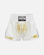 Pantaloni scurți Muay Thai Phantom Athletics Sak Yant – Alb/Aur