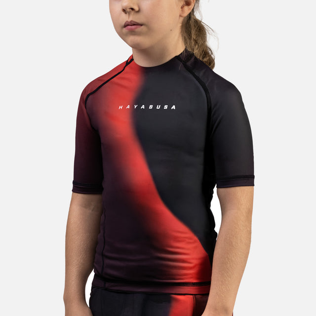 Rashguard Hayabusa Apex Nova Maniche Corte Bambini - Rosso
