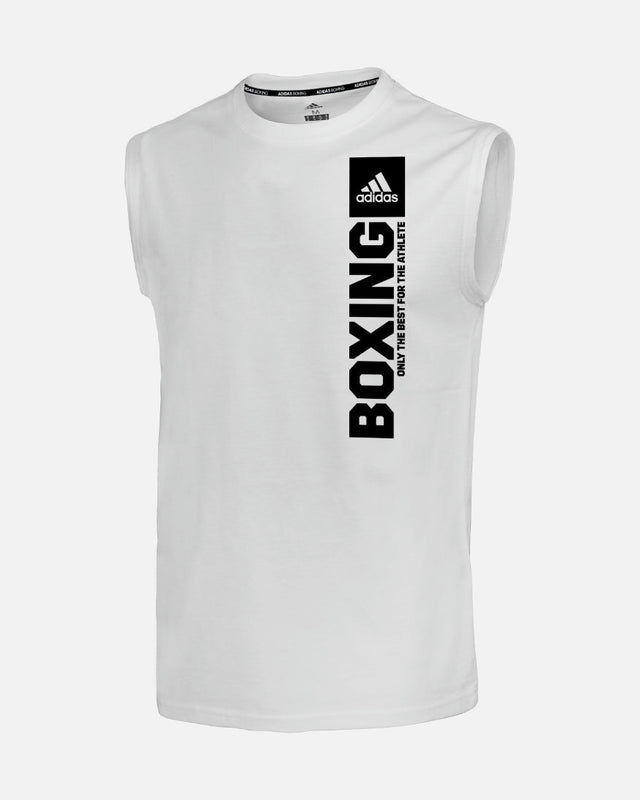 Débardeur Adidas Community Boxing – Blanc/Noir