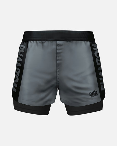 Kompresní kraťasy Phantom Athletics Fusion 2in1 Apex – Šedé