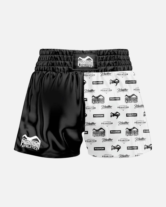 Shorts de Muay Thai Phantom Athletics Legend – Noir/Blanc