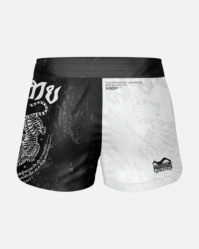 Pantalones de Muay Thai Phantom Athletics Fusion – Negro/Blanco