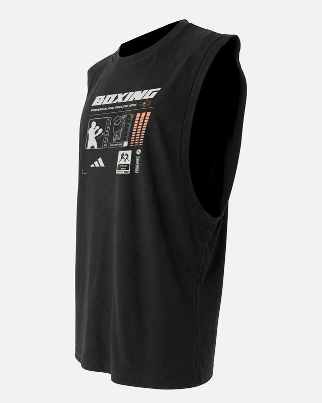 Adidas T-shirt Boxing Graphic Line SL - Sort