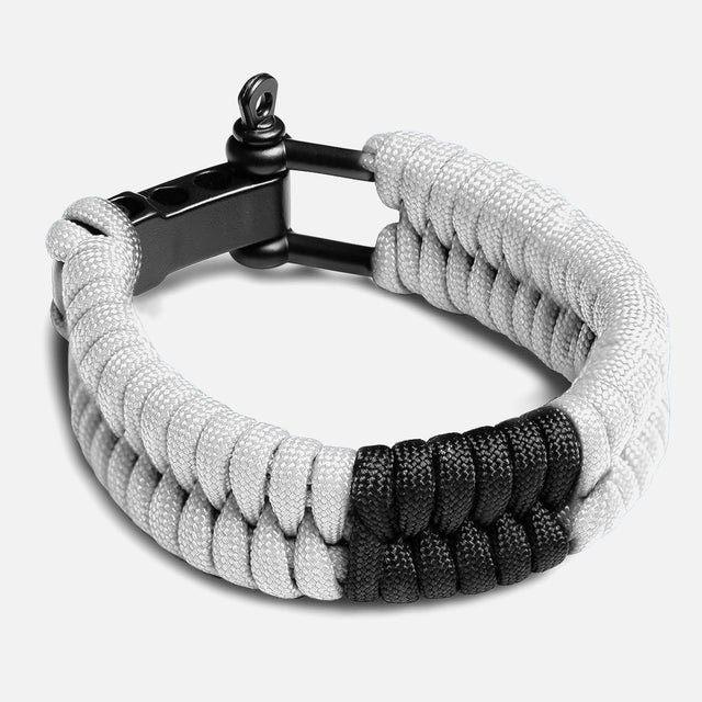 Pulsera de Paracord Hayabusa para Jiu Jitsu – Blanco