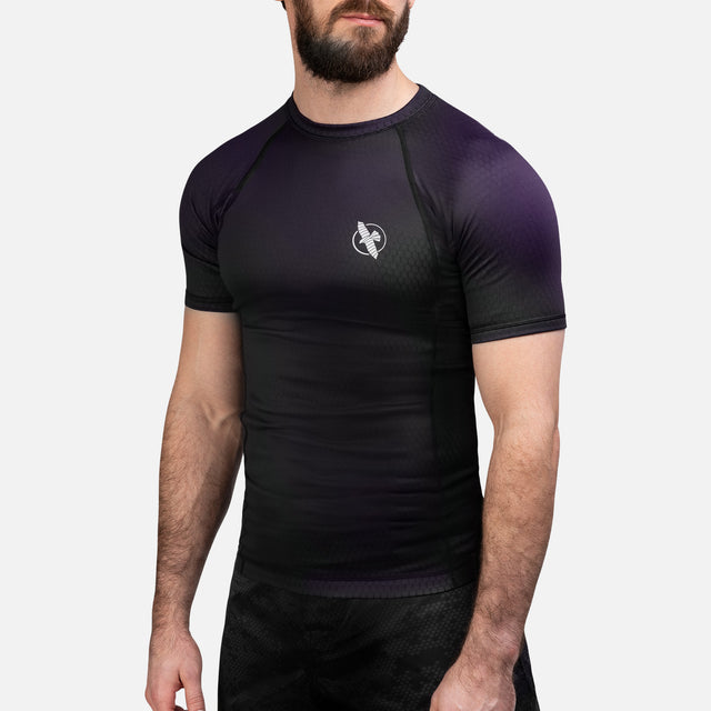 Rashguard Hayabusa Fusion Manches Courtes – Noir/Violet