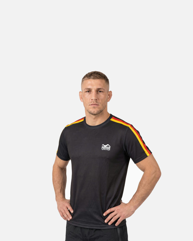 Camiseta Phantom Athletics EVO+ Germany – Negro/Rojo/Oro
