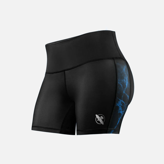 Shorts de compression BJJ Hayabusa x UFC Femme – Noir/Bleu