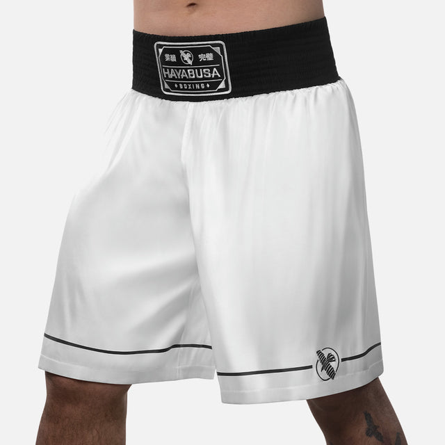Shorts de boxe Hayabusa Pro – Blanc