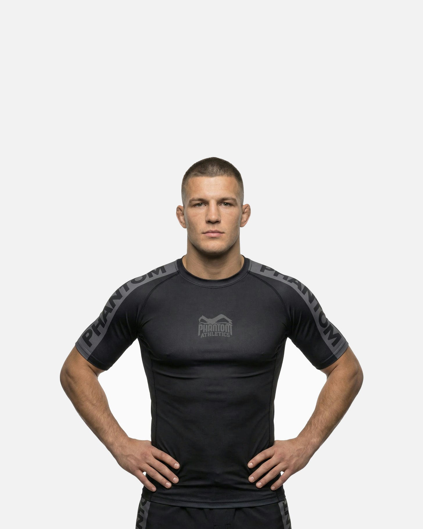 Rashguard Phantom Athletics EVO Apex Maniche Corte – Nero/Grigio