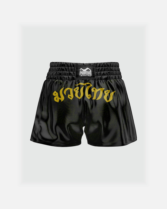 Phantom Athletics Muay-Thai-Shorts Sak Yant – Schwarz/Gold