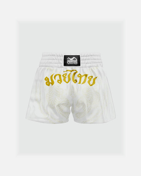 Phantom Athletics Muay Thai Shorts Sak Yant – White/Gold