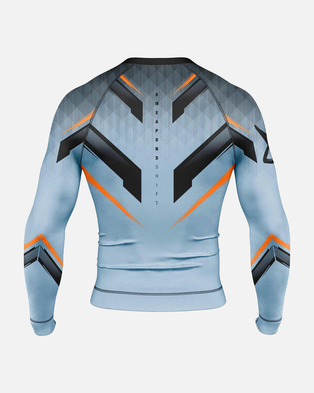 8 WEAPONS Rashguard Shift – Eisgrau/Orange