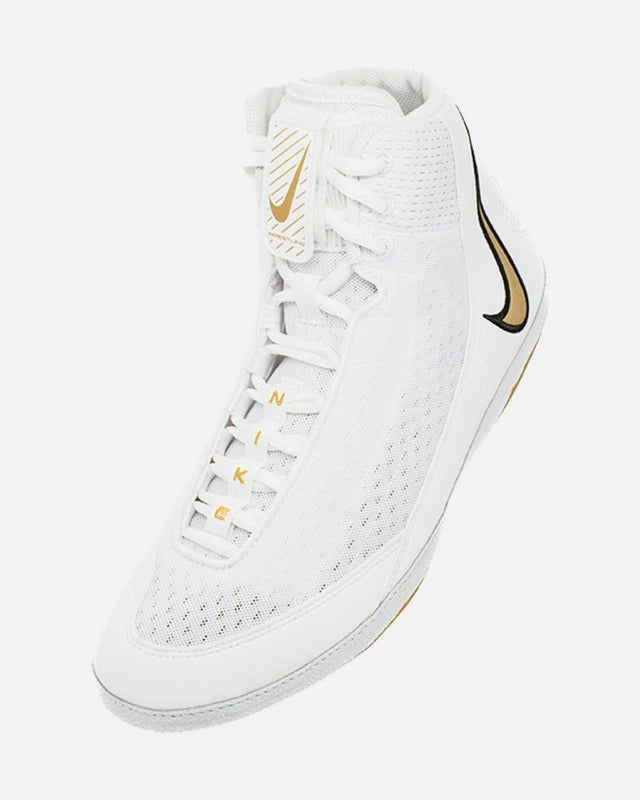 Chaussures de lutte Nike Inflict 4 – Blanc/Or
