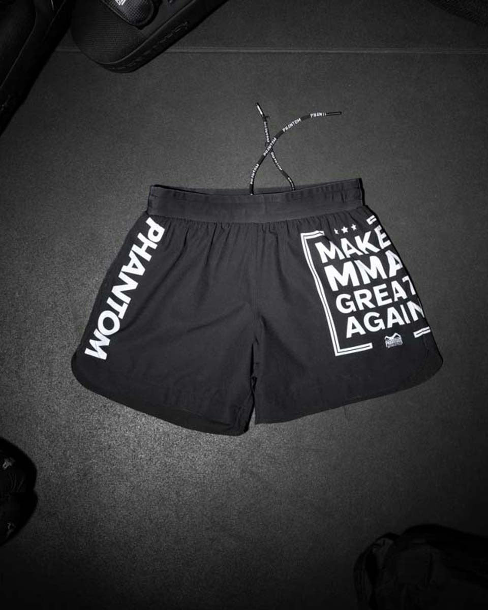 Phantom Athletics MMA Shorts Fusion-R Make MMA Great Again - Zwart