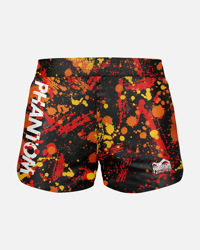 Phantom Athletics MMA-Shorts Fusion Splatter – Rot/Orange