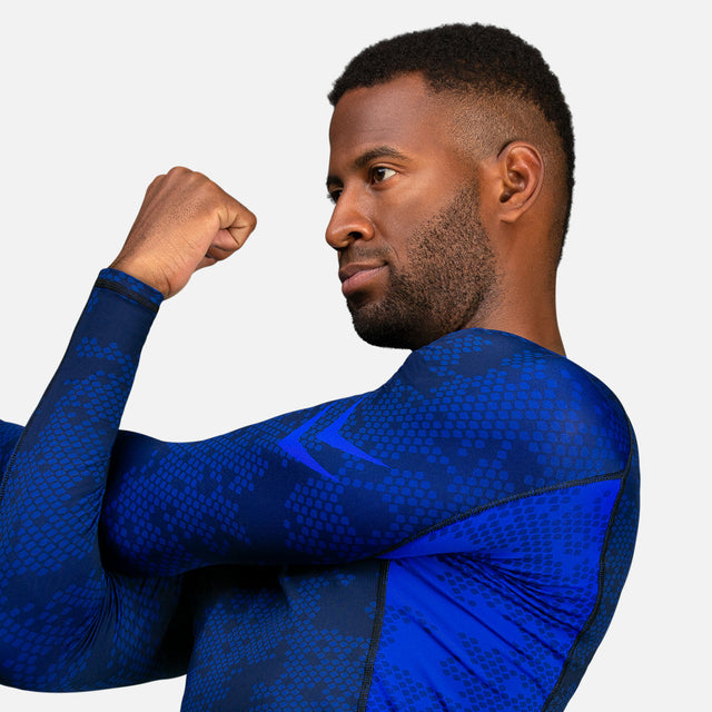 Hayabusa Rashguard Ranked Lange Mouwen – Blau