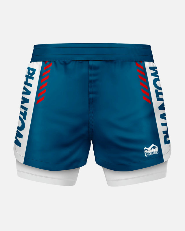 Phantom Athletics Kompressionsshorts Fusion 2in1 Apex – Schwarz/Grau