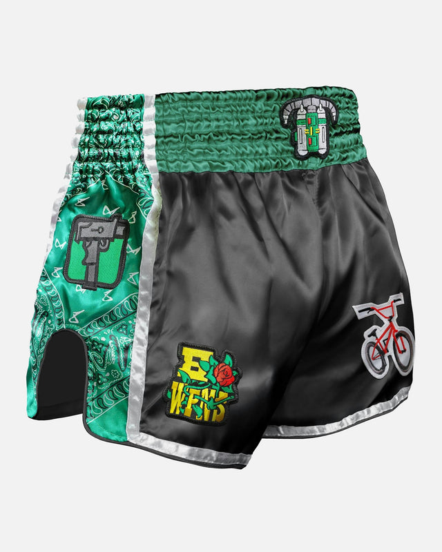 8 WEAPONS Muay Thai Shorts West Coast - Groen
