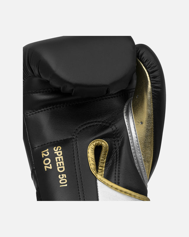 Guantes de boxeo Adidas Speed 501 – Negro/Oro