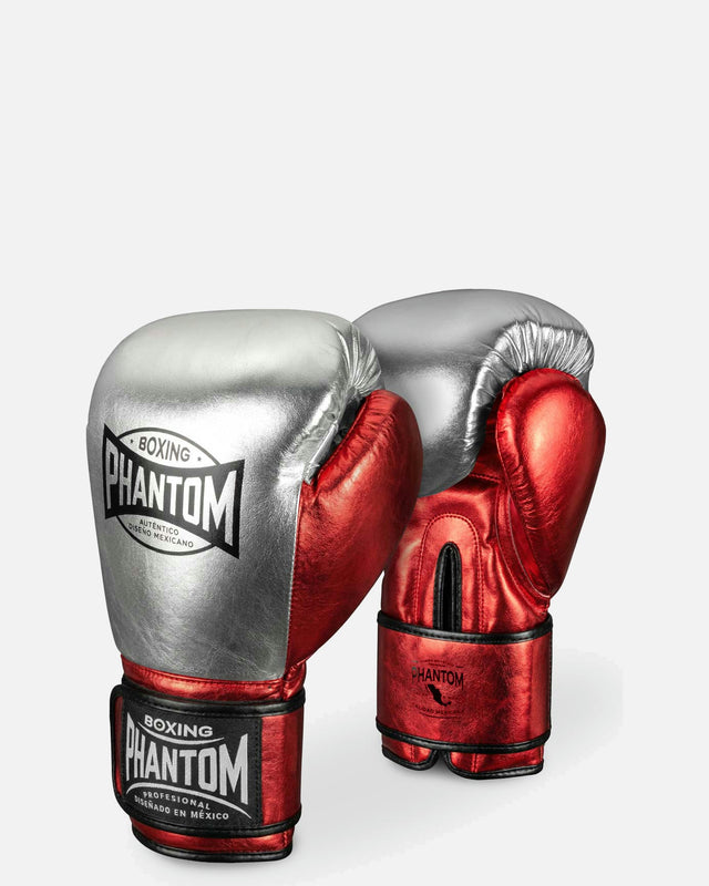 Phantom Athletics Boxing Gloves Mexico – Silver/Green/Red