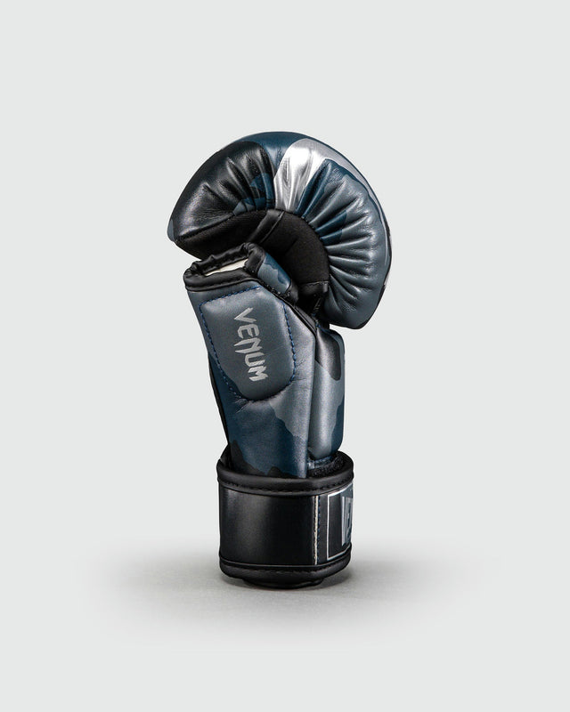 Gants de MMA Venum Elite Camo – Bleu marine foncé/Bleu