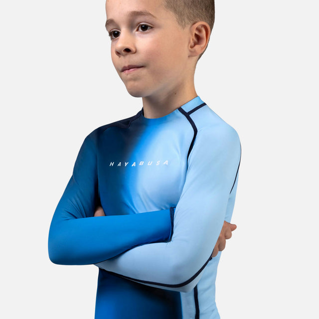 Hayabusa Rashguard Apex Nova Lange Ärmel Kinder – Blau