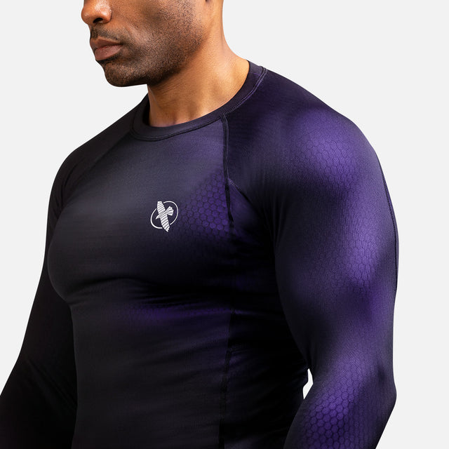 Hayabusa Rashguard Fusion Lange Ärmel – Schwarz/Lila