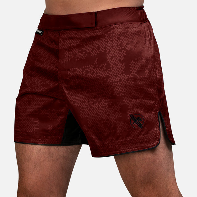 Pantalones de MMA Hayabusa Hex Mid-Thigh – Burdeos