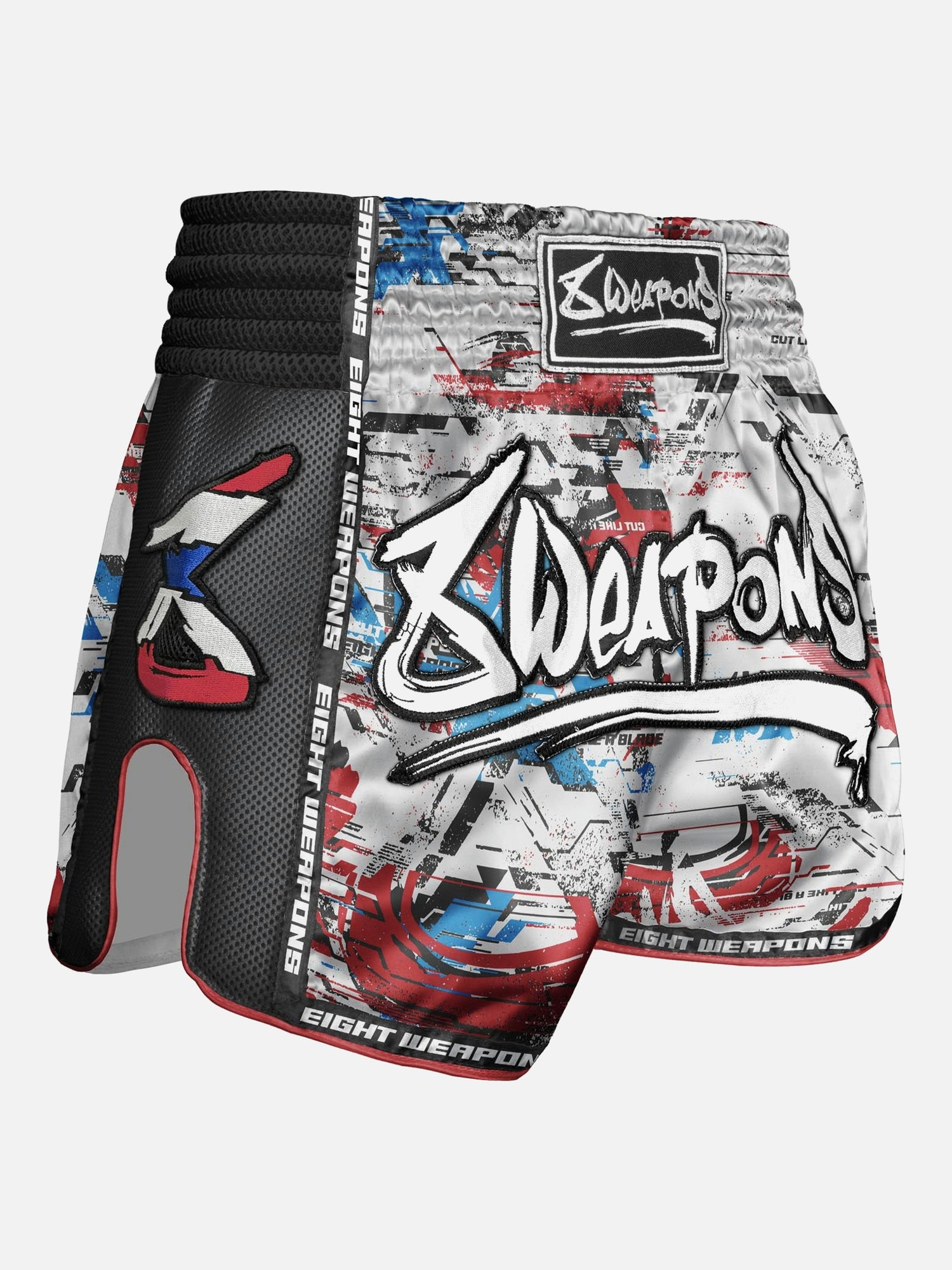 8 WEAPONS Muay-Thai-Shorts Cut Like A Blade 2.0 – Weiß