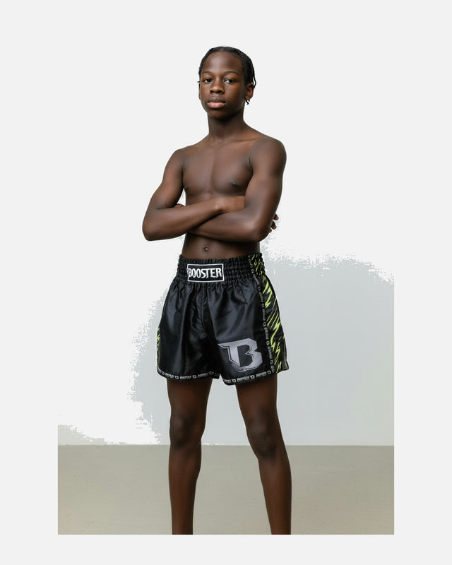 Pantaloncini Muay Thai Booster Combat Series 5 Bambini – Nero