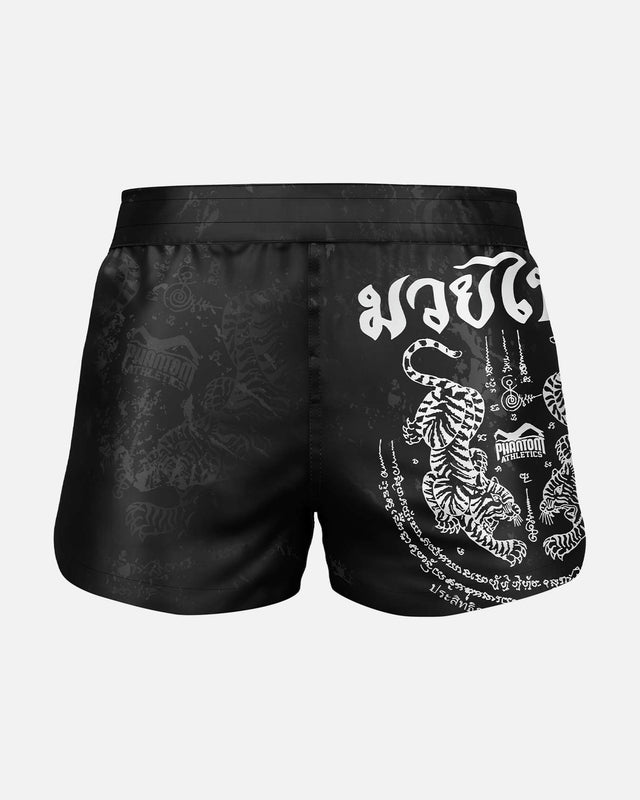 Pantalones de Muay Thai Phantom Athletics Fusion – Negro/Blanco