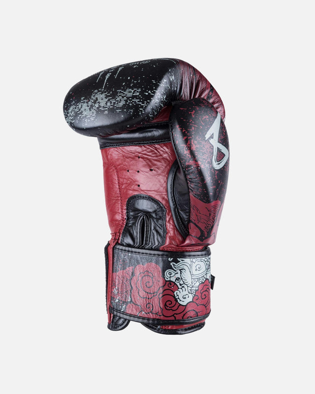 8 WEAPONS Boxhandschuhe Hanuman Yant – Schwarz/Rot