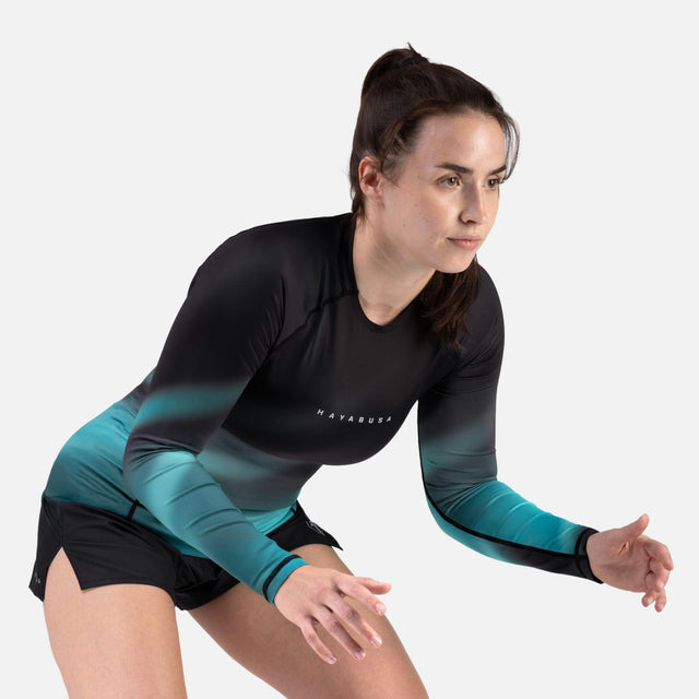 Hayabusa Rashguard Apex Nova Lange Ärmel Damen – Türkis