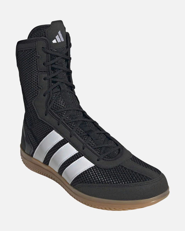 Chaussures de boxe Adidas Box Hog Wide – Noir/Blanc