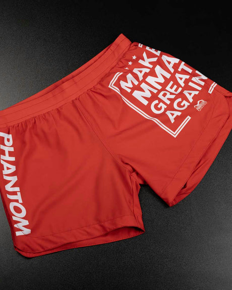 Phantom Athletics MMA Shorts Fusion-R Make MMA Great Again - Rood