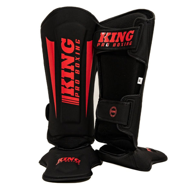 King Pro Boxing Schienbeinschoner Revo – Schwarz/Rot