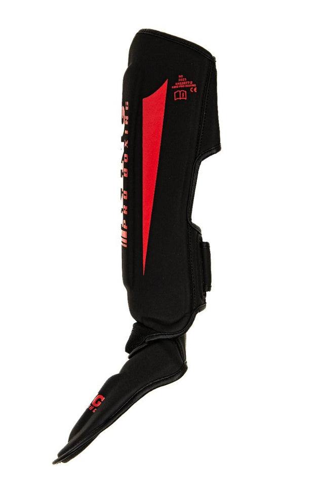 King Pro Boxing Schienbeinschoner Revo – Schwarz/Rot