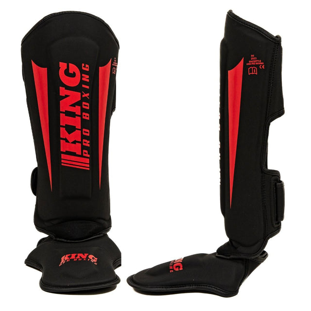 King Pro Boxing Schienbeinschoner Revo – Schwarz/Rot