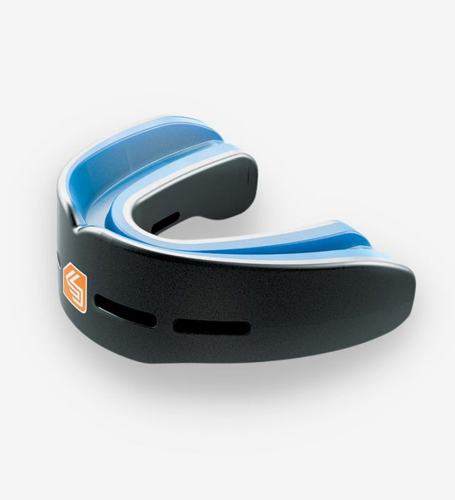 Shock Doctor Mundschutz Nano Double Fight – Schwarz/Blau – Gebitsbeschermung