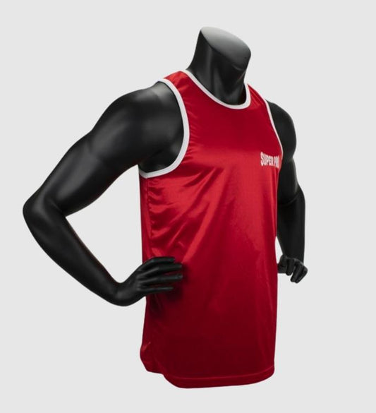 Super Pro Boks Tank Top Club - Rood/Wit - T-Shirt