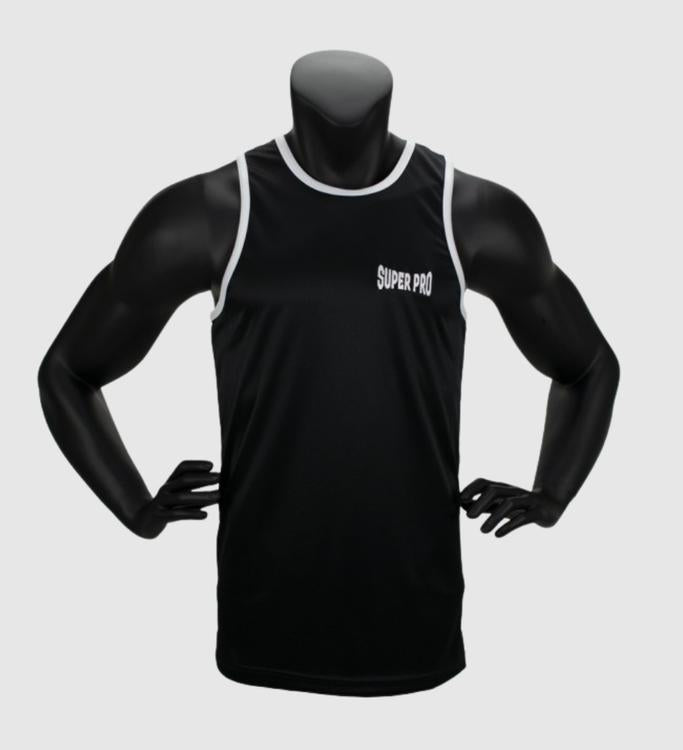 Super Pro Boks Tank Top Club - Zwart/Wit - T-Shirt