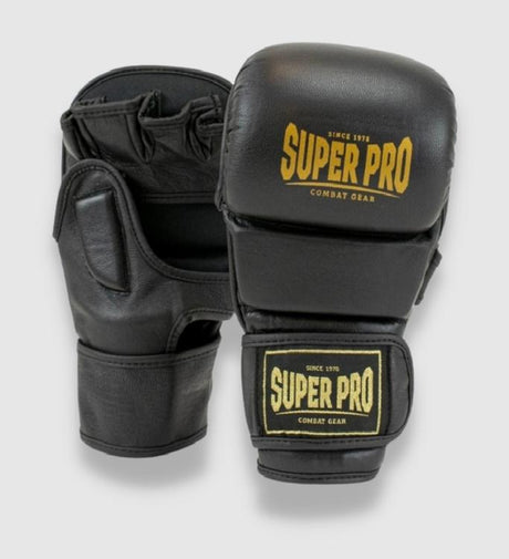 Gants de MMA Super Pro Combat Gear MMA Shooter – Noir/Or